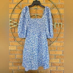 Tucknernuck Annie Smocked Blooms On Broad Floral Mini Dress